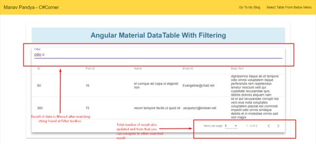Angular Material Datatable with Angular